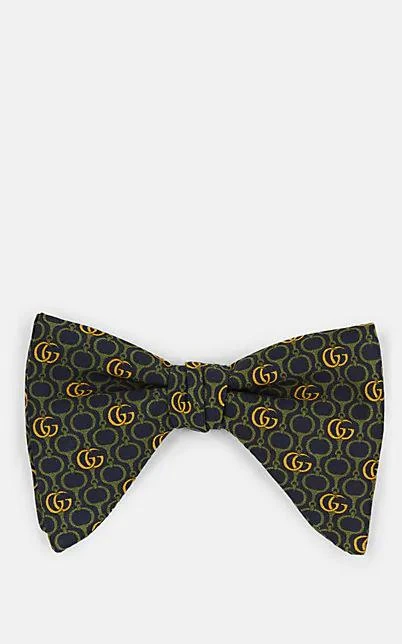 商品Gucci|Double G Horsebit Silk Bow Tie,价格¥1345,第1张图片