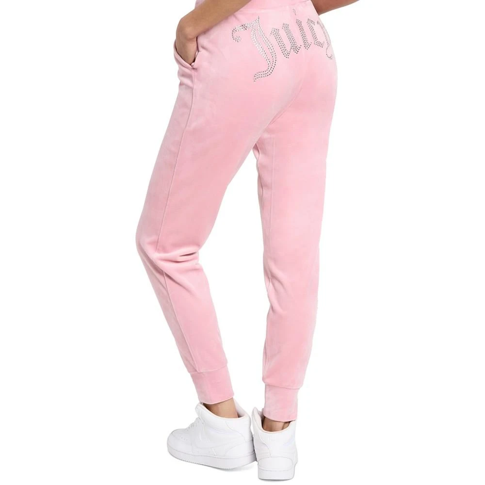 商品Juicy Couture|Women's Velour Drawstring-Waist Bling Joggers,价格¥447,第2张图片详细描述