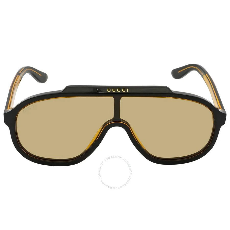 商品Gucci|Yellow Pilot Men's Sunglasses GG1038S 003 99,价格¥1862,第1张图片