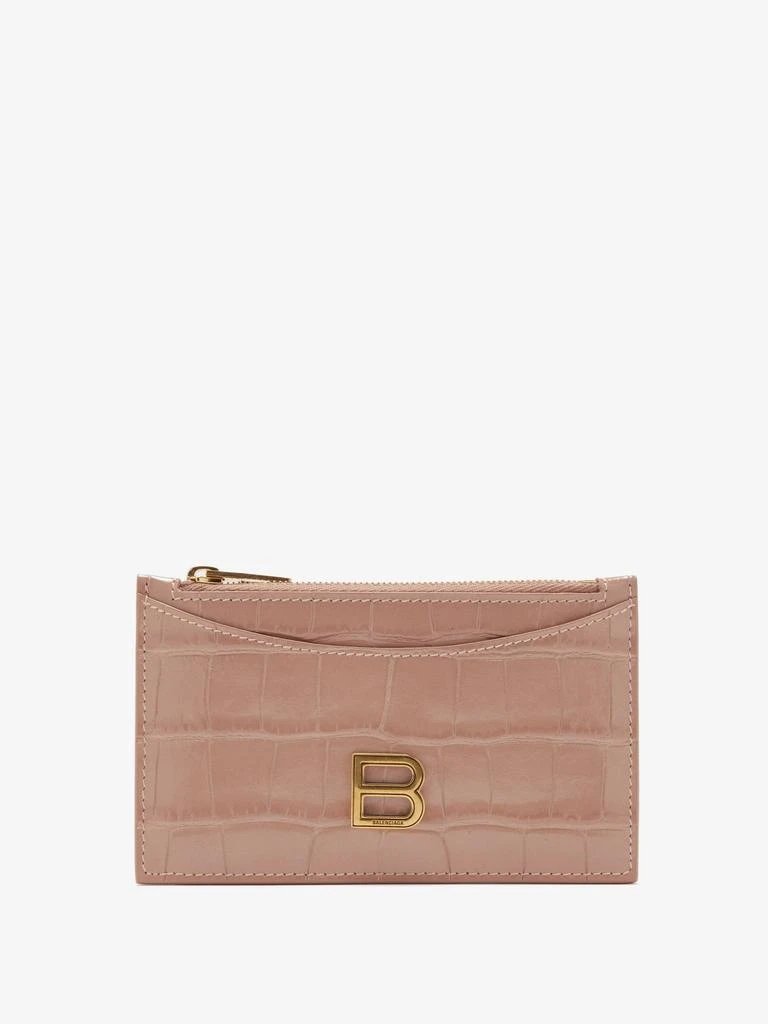 商品Balenciaga|Hourglass zipped croc-effect leather cardholder,价格¥3323,第1张图片