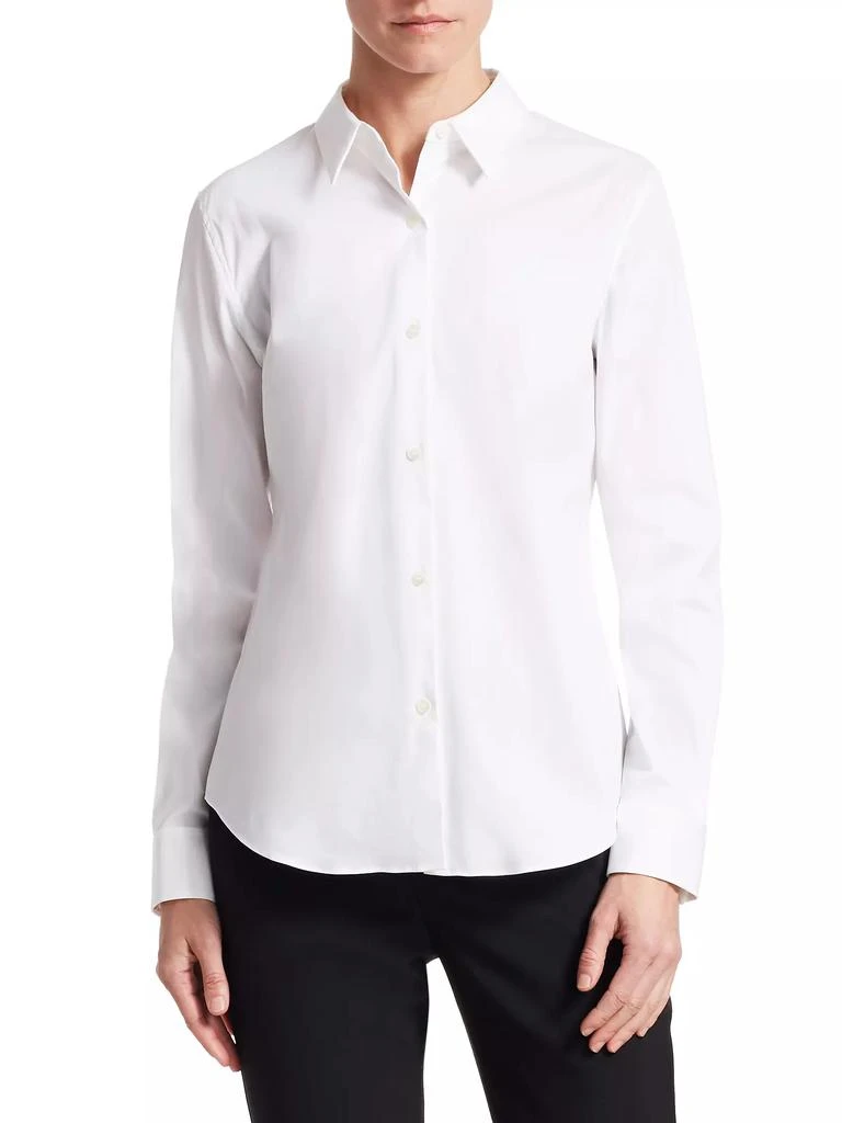 商品Theory|Tenia Luxe Cotton Shirt,价格¥1863,第3张图片详细描述