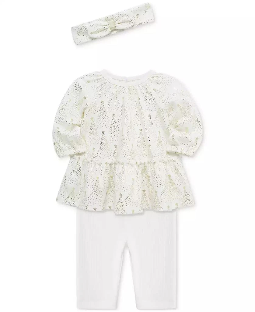 商品Little Me|Baby Girls Cotton Trees Tunic, Headband & Leggings, 3 Piece Set,价格¥221,第3张图片详细描述