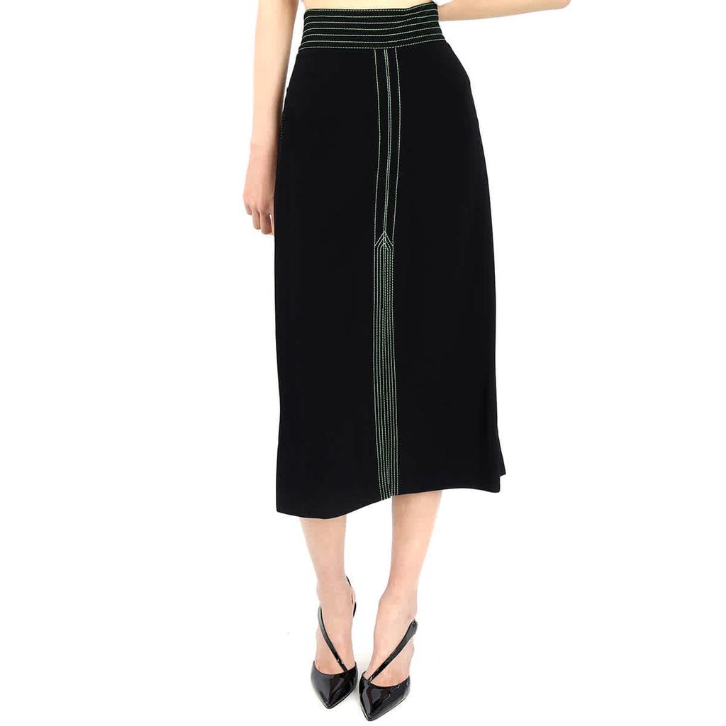 Churn A-Line Midi Black Skirt商品第1张图片规格展示