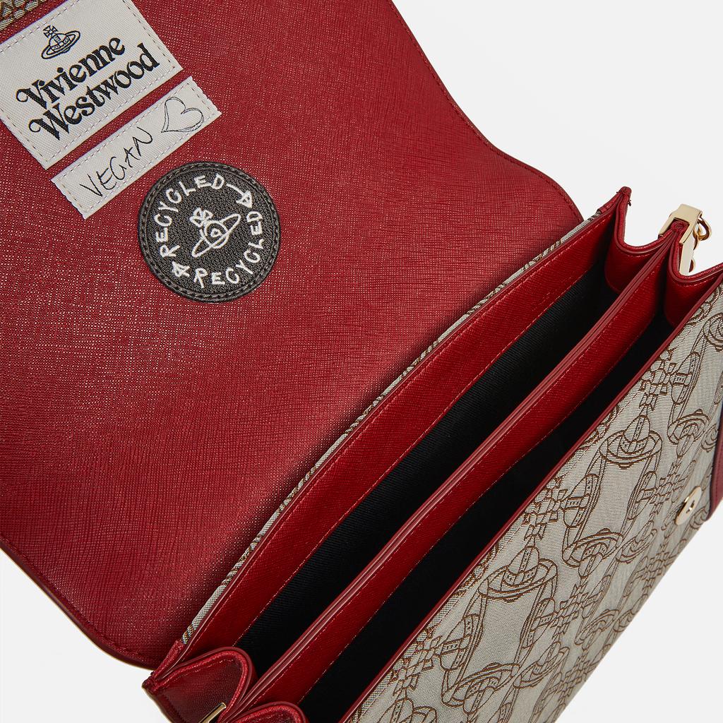 Vivienne Westwood Lucy Medium Jacquard and Faux Leather Bag商品第3张图片规格展示