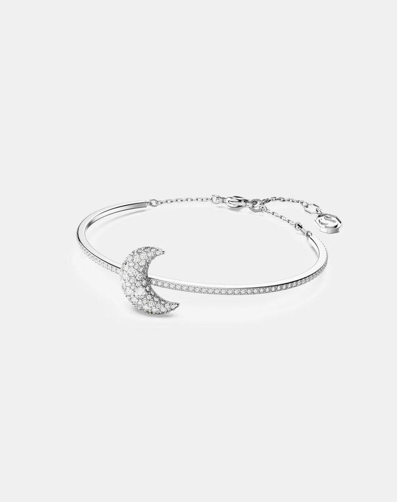 商品Swarovski|Swarovski luna moon bangle in silver rhodium plated,价格¥1382,第2张图片详细描述