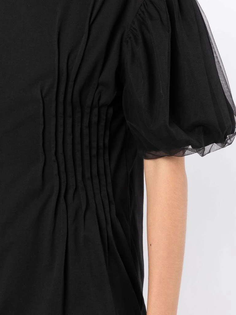 商品Simone Rocha|SIMONE ROCHA Cotton puff tulle sleeve t-shirt,价格¥1603,第2张图片详细描述
