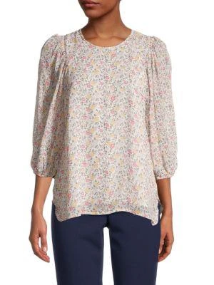 商品Ganni|​Floral Balloon Sleeve Blouse,价格¥300,第1张图片