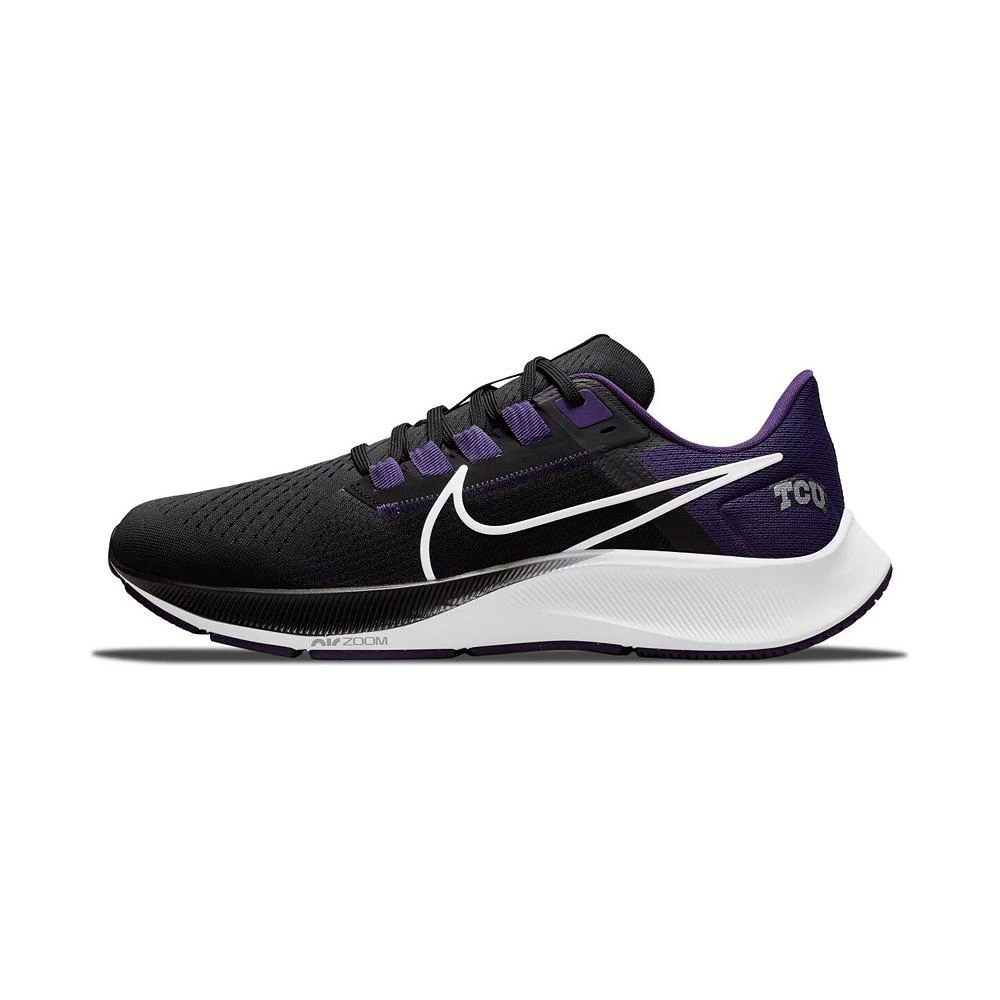 商品NIKE|Men's and Women's Black TCU Horned Frogs Zoom Pegasus 38 Running Shoe,价格¥973,第1张图片