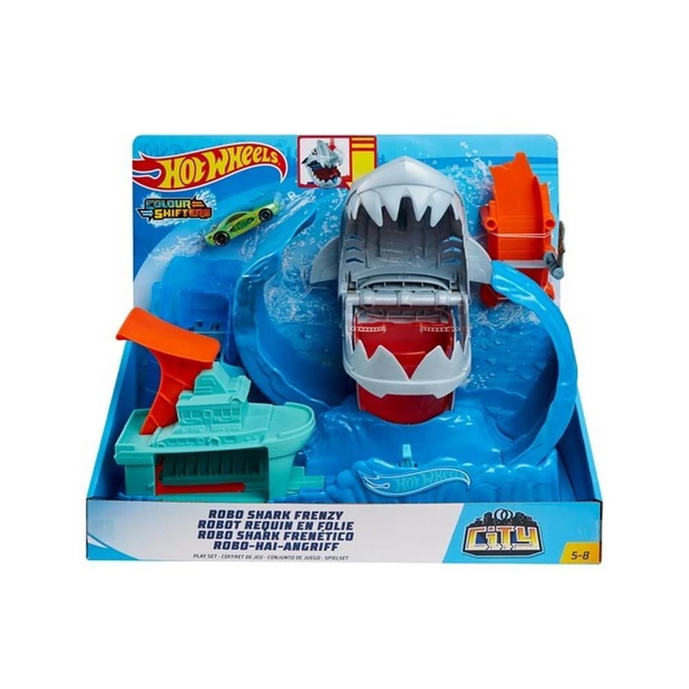 商品Hot Wheels|Robo Shark Frenzy Play Set,价格¥150,第2张图片详细描述