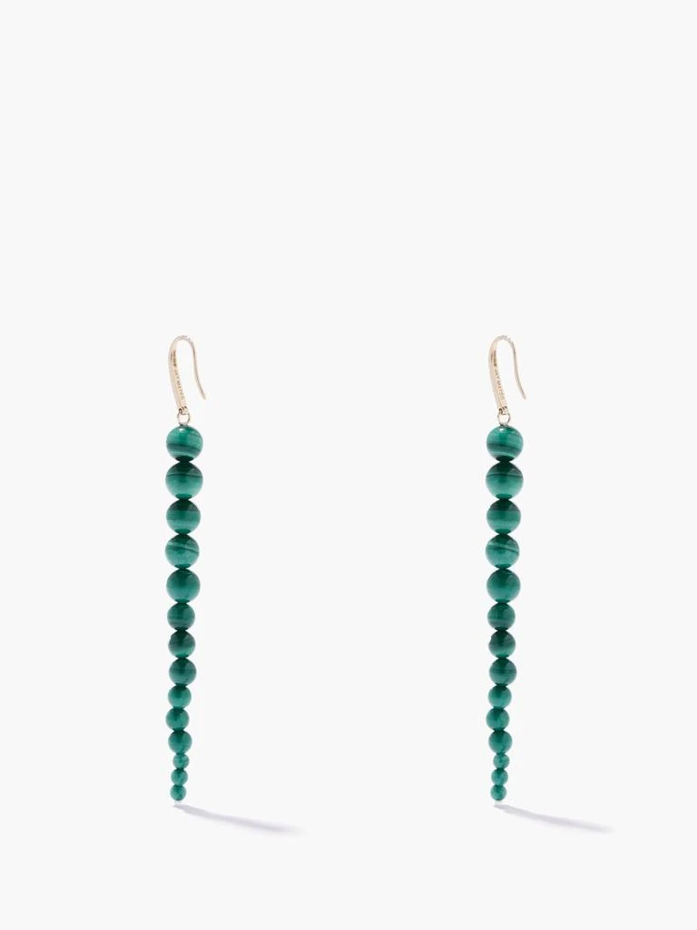 商品MATEO|Diamond, malachite & 14kt gold earrings,价格¥8136,第5张图片详细描述