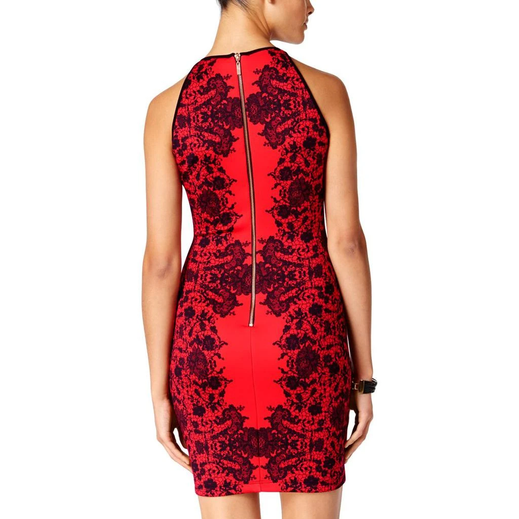 商品B. Darlin|B. Darlin Womens Juniors Printed High Neck Bodycon Dress,价格¥39,第2张图片详细描述