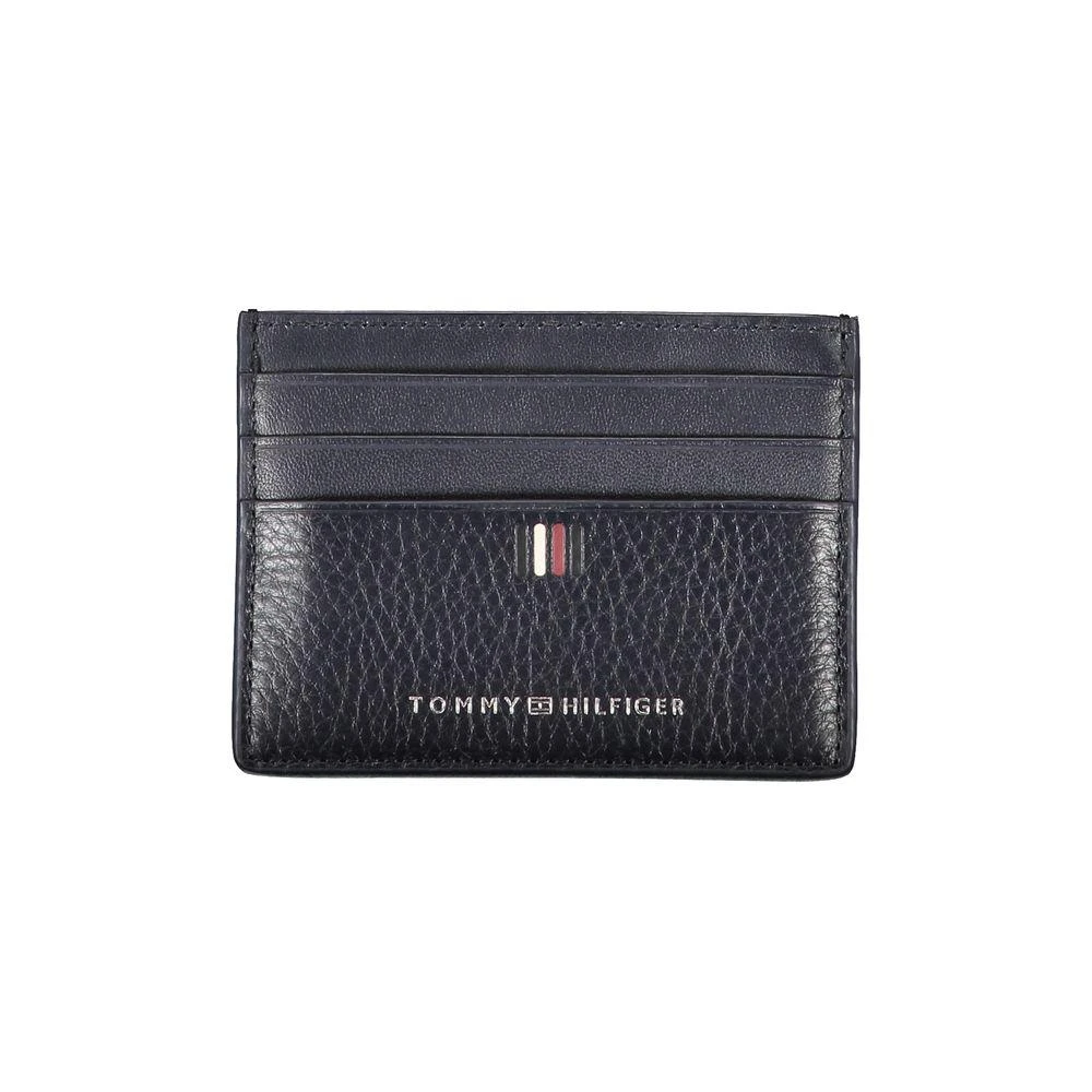 商品Tommy Hilfiger|Tommy Hilfiger Sleek Blue Leather Card Holder with Contrast Details,价格¥423,第1张图片