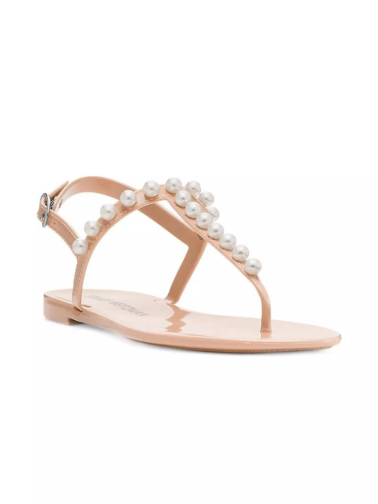商品Stuart Weitzman|Goldie Embellished Jelly Thong Sandals,价格¥1120,第2张图片详细描述