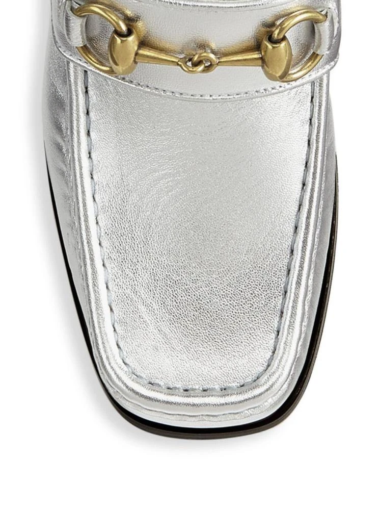 商品Gucci|Gucci - Vegas Metallic Leather Loafer Loafers,价格¥5212,第3张图片详细描述