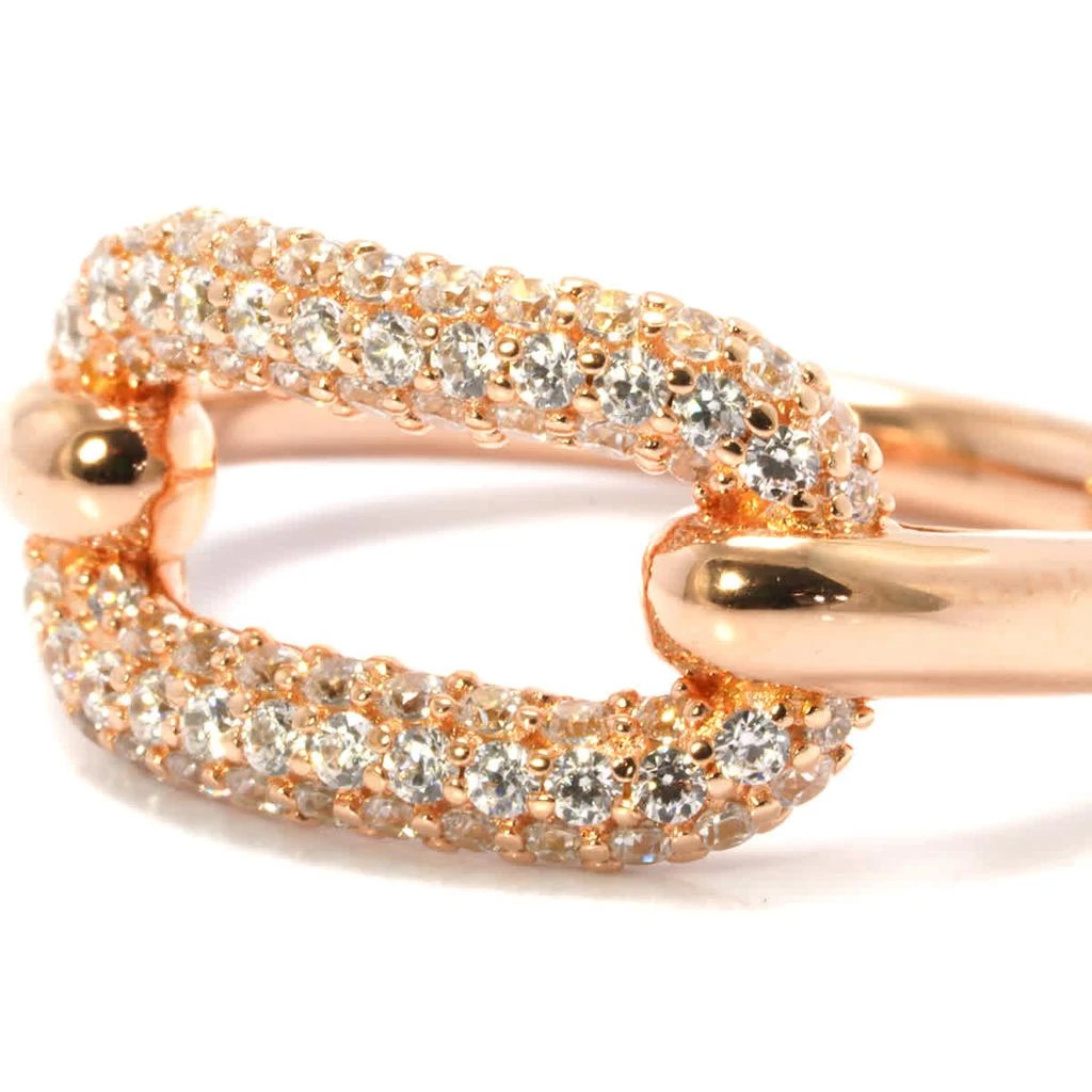 商品apm Monaco|Pink Sterling Silver Chain Link Crystal Ring,价格¥420,第3张图片详细描述