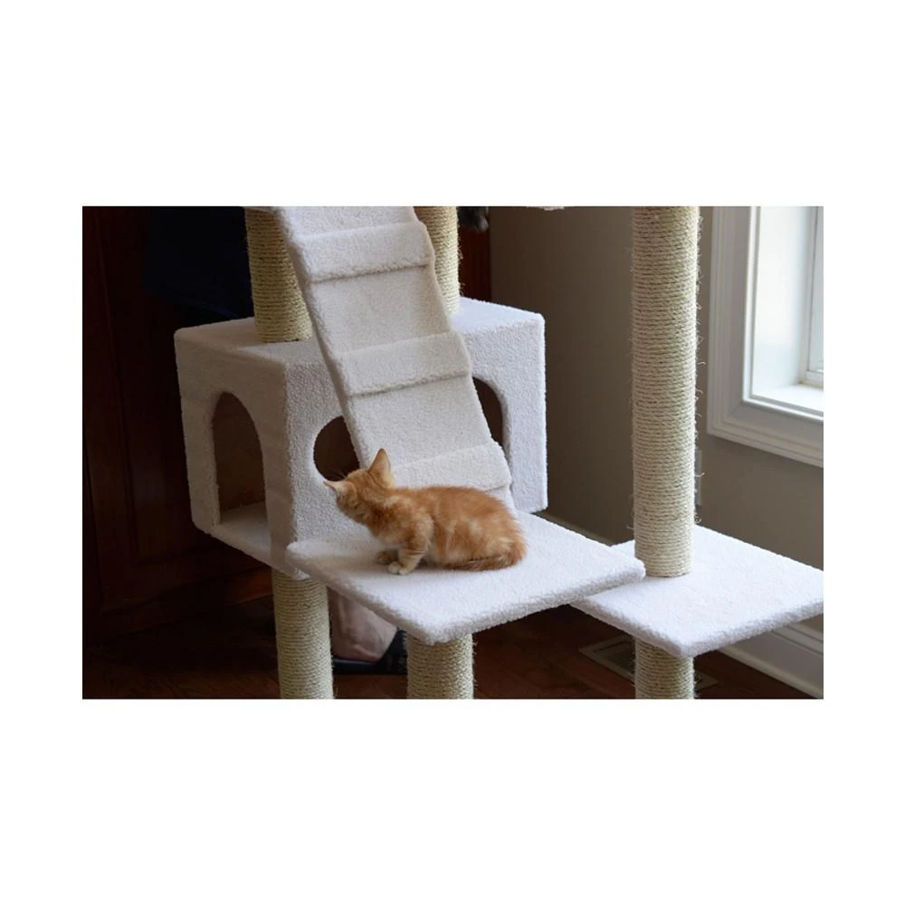 Real Wood Cat Tree, Multi Levels With Ramp, 3 Perches & 2 Condos 商品