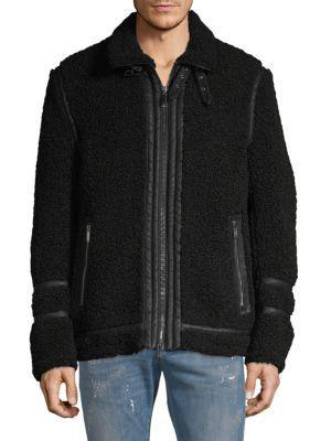 商品Karl Lagerfeld Paris|Full-Zip Faux Shearling Jacket,价格¥1115,第1张图片
