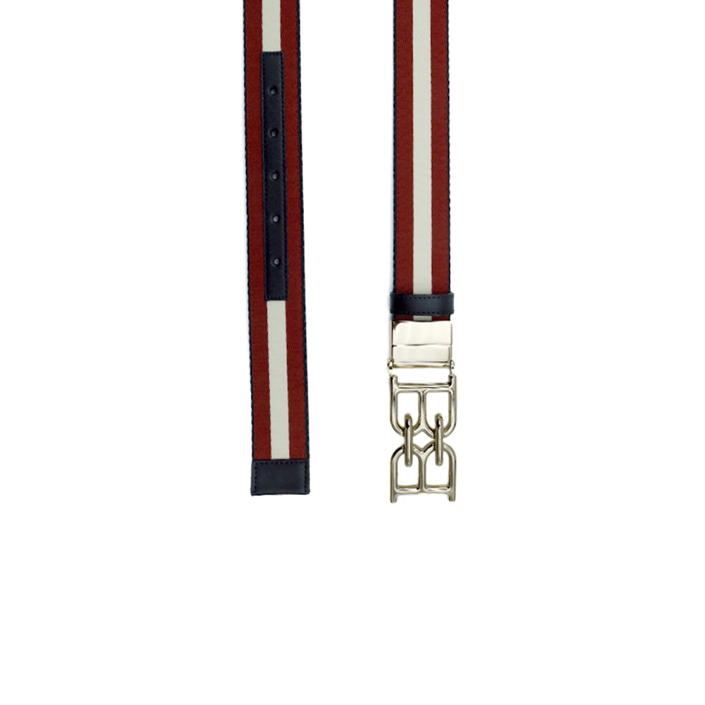 BALLY 男士拼色织物配皮腰带 600669-24883-F663 商品