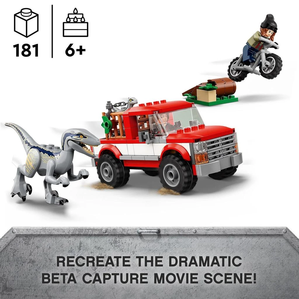 商品LEGO|LEGO Jurassic World: Blue & Beta Velociraptor Capture Toy (76946),价格¥253,第3张图片详细描述