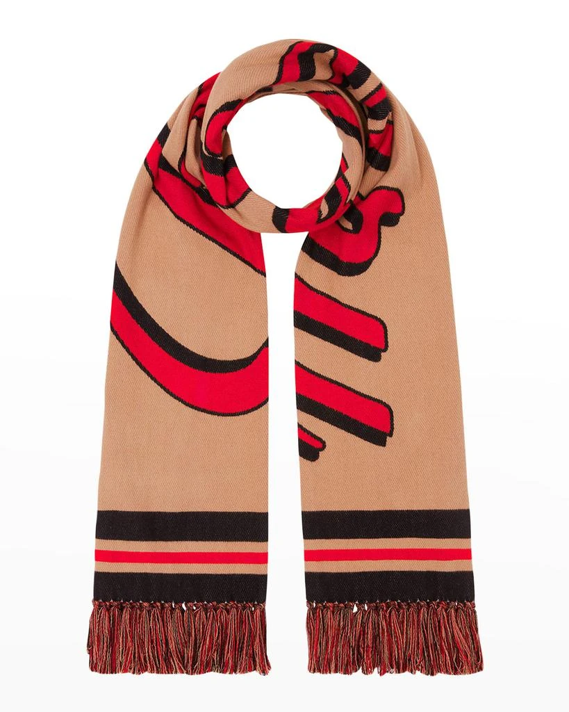 商品Burberry|Football Logo Icon Stripe Scarf,价格¥1212,第2张图片详细描述