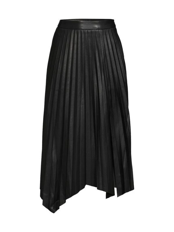 商品Tahari|​Faux Leather Pleated Skirt,价格¥338,第3张图片详细描述