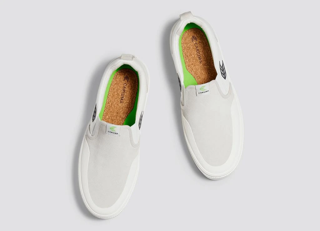 SLIP-ON PRO Off-White Canvas Vintage White Suede Black Logo Sneaker Men 商品