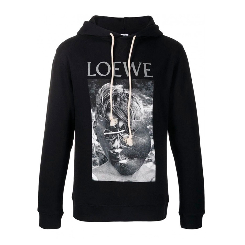 商品[国内直发] Loewe|LOEWE 黑色男士卫衣/帽衫 H6109730PC-1100,价格¥4978,第1张图片