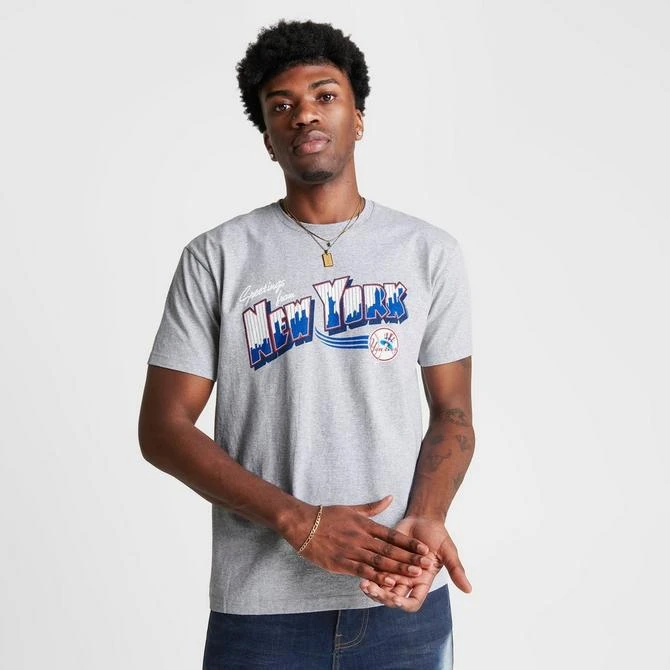 商品Mitchell and Ness|Men's Mitchell & Ness New York Yankees MLB Greetings Graphic T-Shirt,价格¥112,第3张图片详细描述