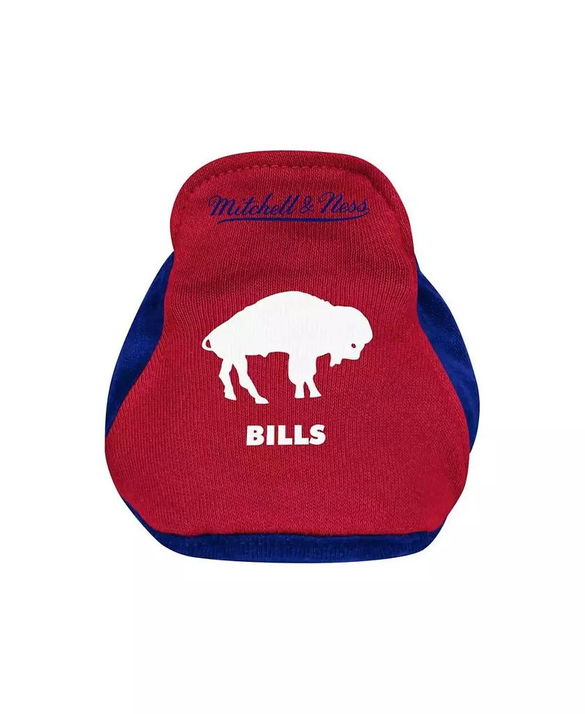 商品Mitchell & Ness|Newborn and Infant Boys and Girls Royal, Red Buffalo Bills Throwback Bodysuit Bib and Booties Three-Piece Set,价格¥337,第2张图片详细描述