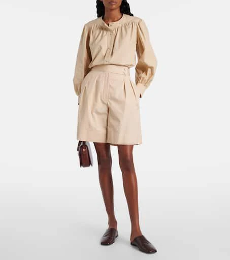 商品Loro Piana|Dorin棉质缎布百慕大短裤,价格¥9362,第2张图片详细描述