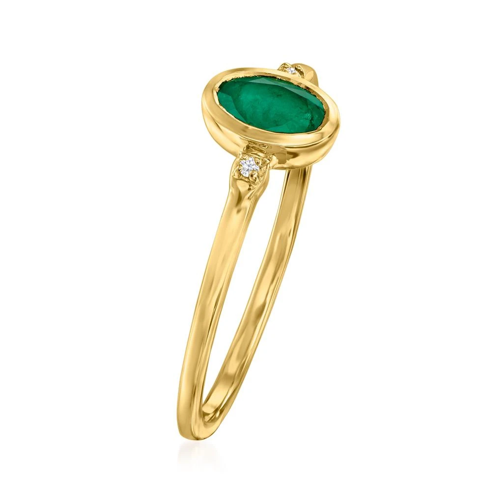商品Ross-Simons|Ross-Simons Emerald Ring in 14kt Yellow Gold,价格¥3391,第3张图片详细描述