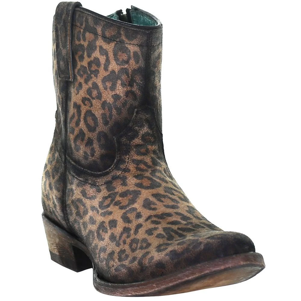 商品Corral Boots|Cheetah Round Toe Cowboy Booties,价格¥1487,第2张图片详细描述