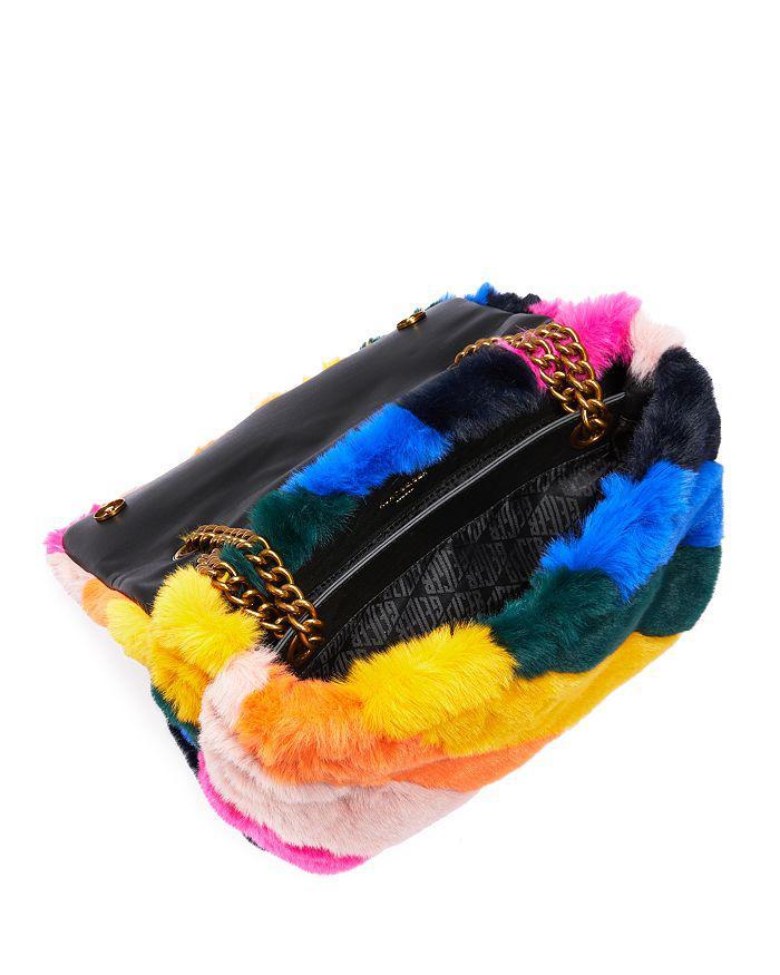 商品Kurt Geiger|Kensington Rainbow Faux Fur Shoulder Bag,价格¥2045,第5张图片详细描述