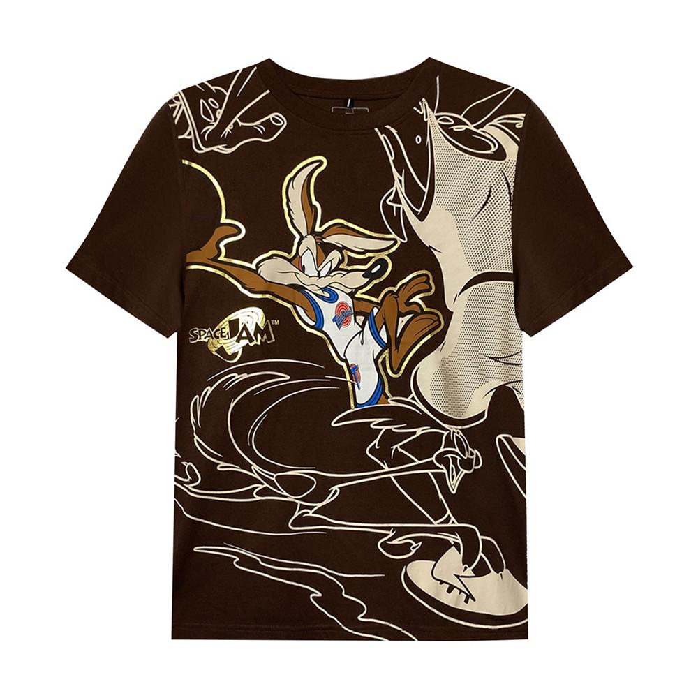 Men's Space Jam Foil Print Short Sleeve T-shirt商品第1张图片规格展示