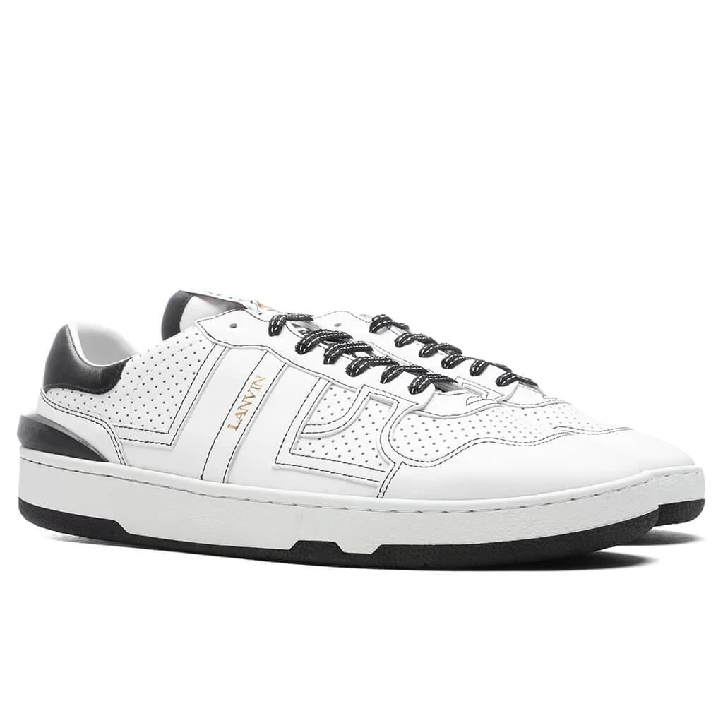 商品Lanvin|Lanvin Clay Low Top Sneakers - White/Black,价格¥3469,第2张图片详细描述