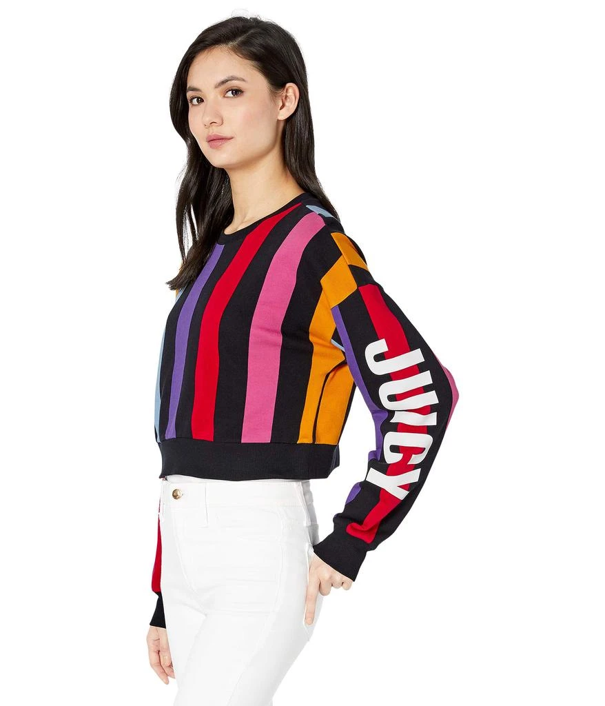 商品Juicy Couture|Bold Vertical Stripe Terry Track Pullover,价格¥284,第2张图片详细描述