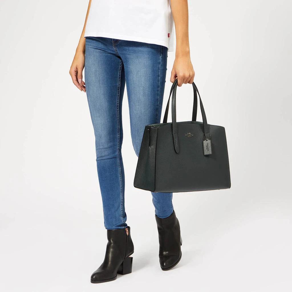 商品Coach|Coach Women's Polished Pebble Leather Charlie Carryall Bag - Cypress,价格¥1568,第3张图片详细描述