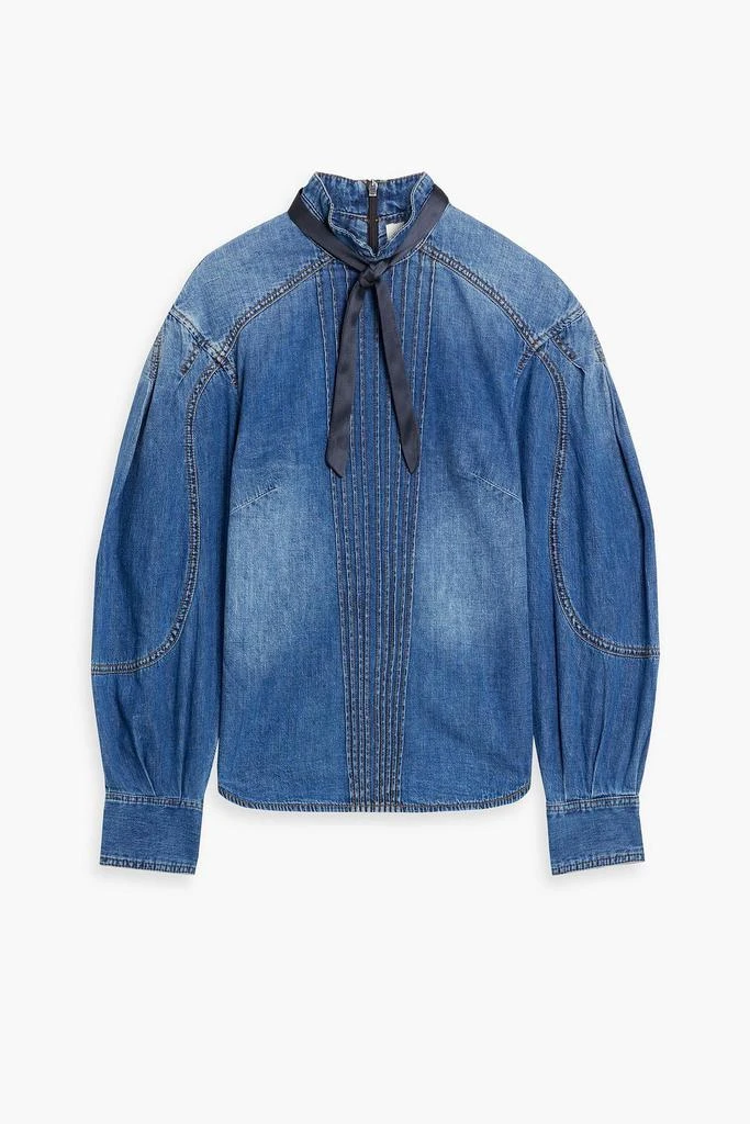 商品Zimmermann|Pintucked denim shirt,价格¥1578,第1张图片