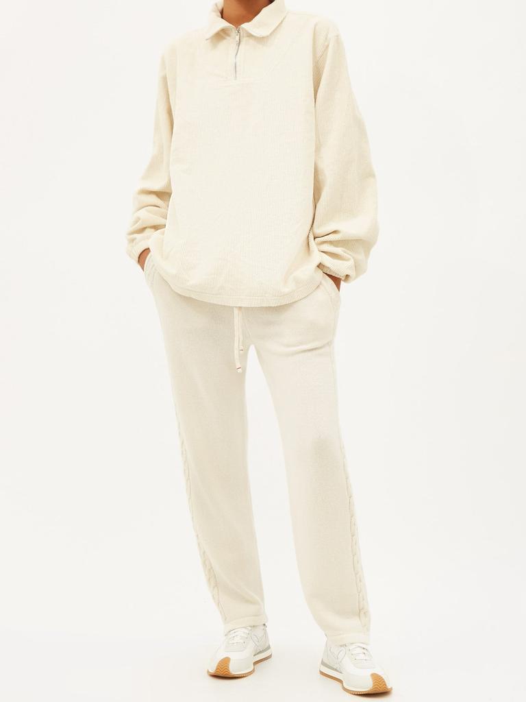 商品Les Tien|Yacht corduroy half-zip sweatshirt,价格¥974,第4张图片详细描述