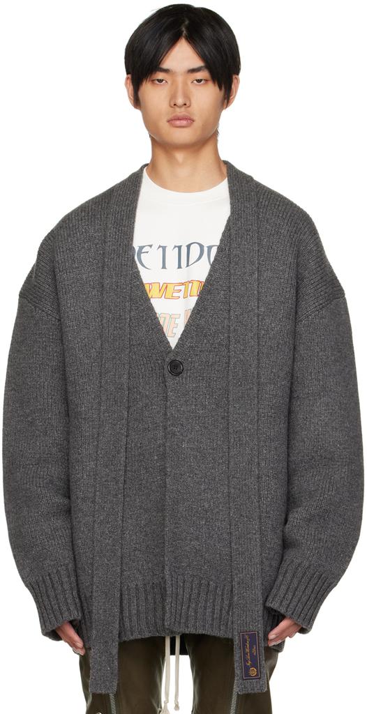 Gray Oversized Cardigan商品第1张图片规格展示