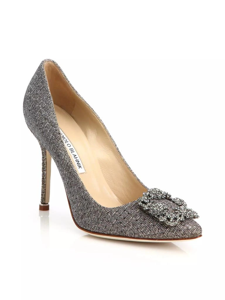 商品Manolo Blahnik|Hangisi 105MM Embellished Shimmer Pumps,价格¥5974,第1张图片