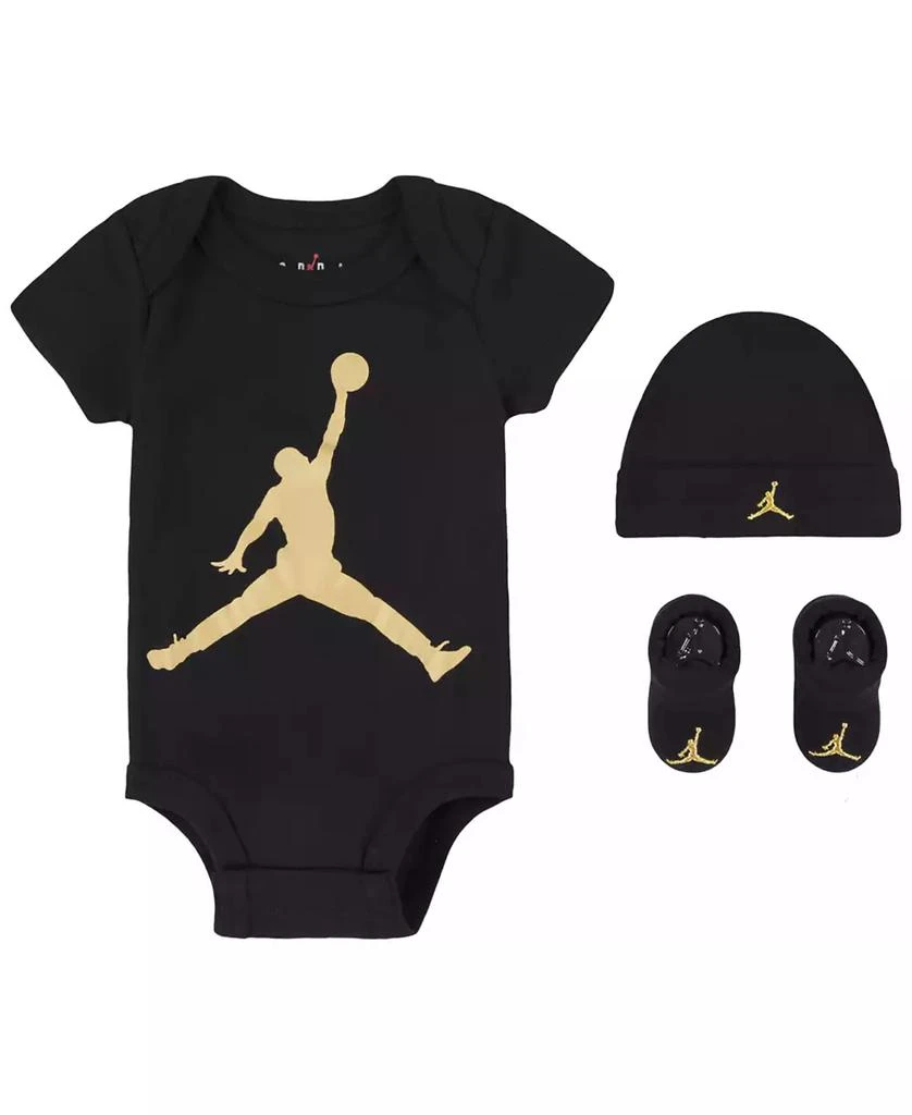 商品Jordan|Baby Boys Jumpman Bodysuit, Hat and Socks, 3 Piece Set,价格¥195,第1张图片