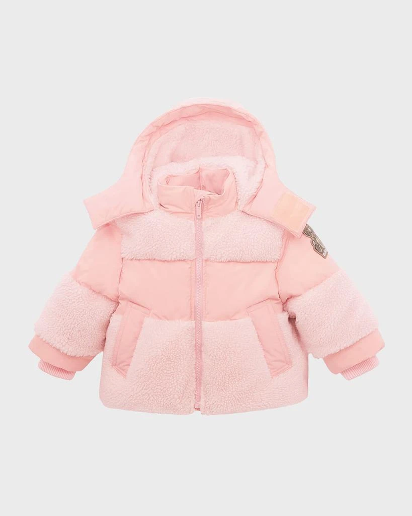 商品Burberry|Girl's Calder Puffer Fleece Jacket, Size 6M-2,价格¥2483,第1张图片