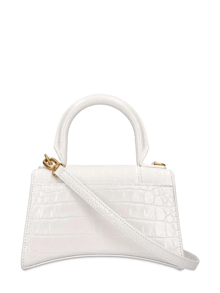 商品Balenciaga|Xs Hourglass Croc Embossed Leather Bag,价格¥21466,第4张图片详细描述