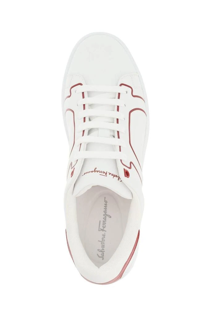 商品Salvatore Ferragamo|GANCINI LEATHER SNEAKERS,价格¥1579,第3张图片详细描述