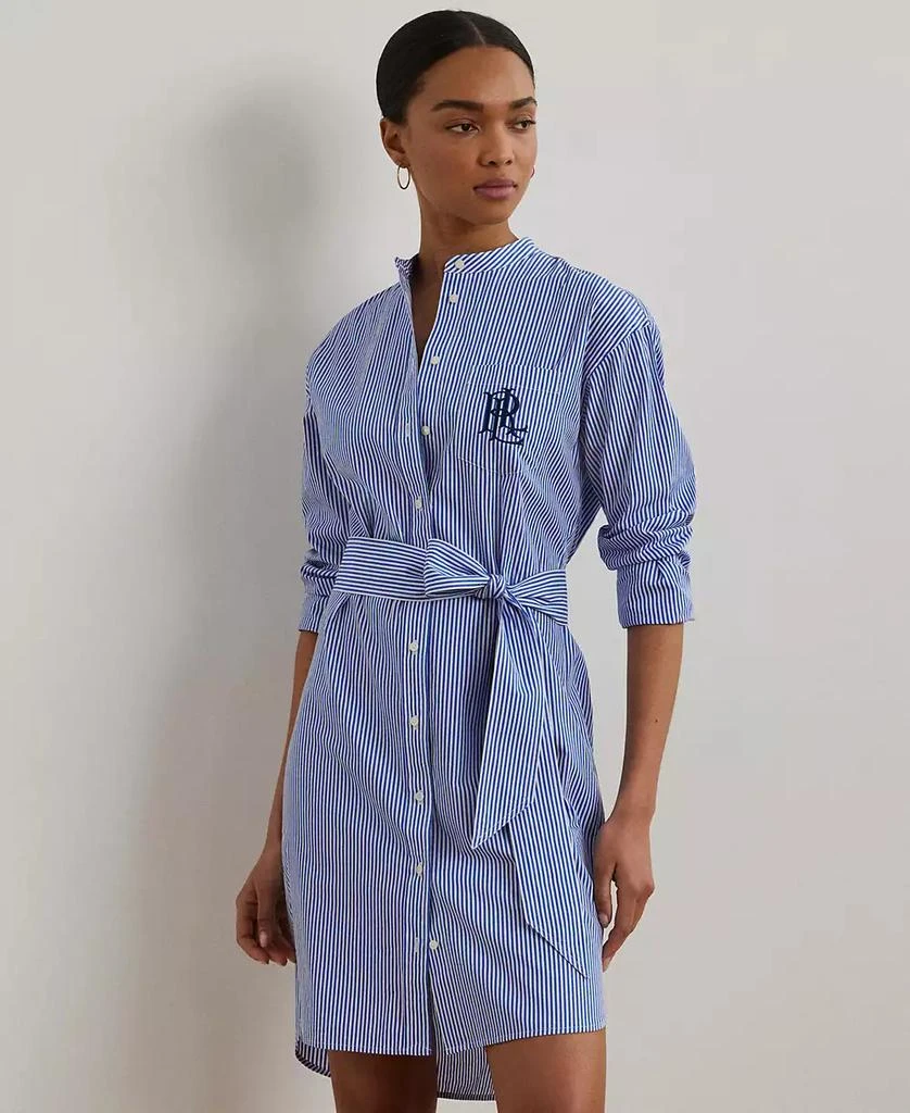 商品Ralph Lauren|Women's Striped Belted Broadcloth Shirtdress,价格¥737,第3张图片详细描述