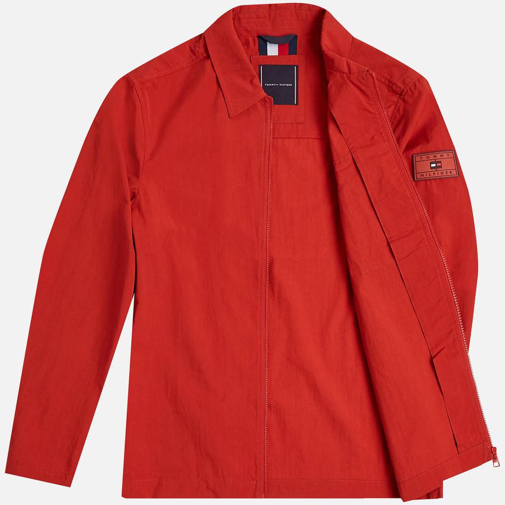 Tommy Hilfiger Logo-Detailed Cotton-blend Shirt Jacket商品第3张图片规格展示