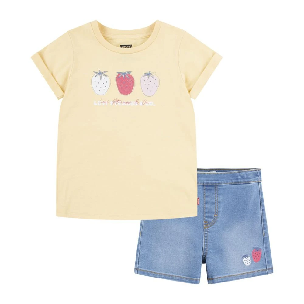 商品Levi's|Little Girls Fruity T-shirt and Shorts Set,价格¥210,第1张图片