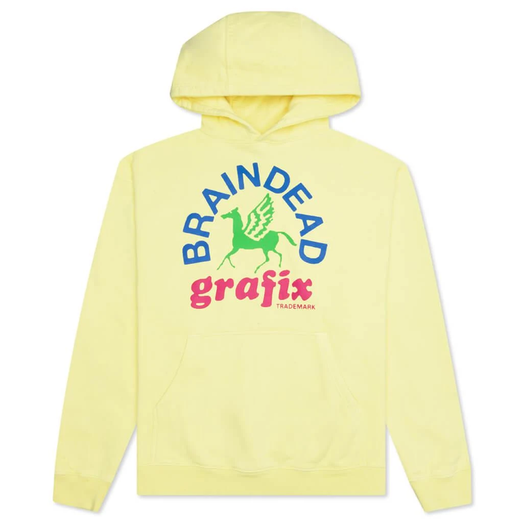 商品Brain Dead|Brain Dead Grafix Hoodie - Lemon,价格¥532,第1张图片