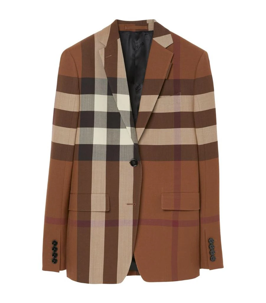 商品Burberry|Wool Check Blazer,价格¥19542,第1张图片